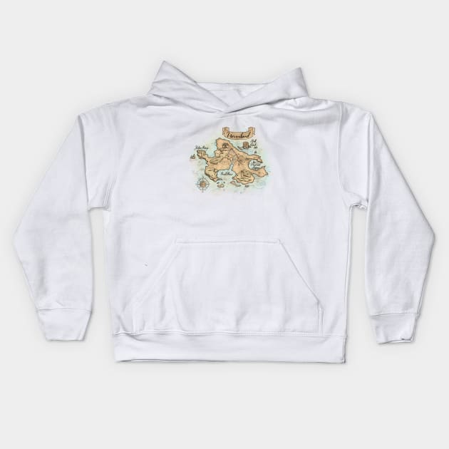 Neverland Map Kids Hoodie by xMorfina